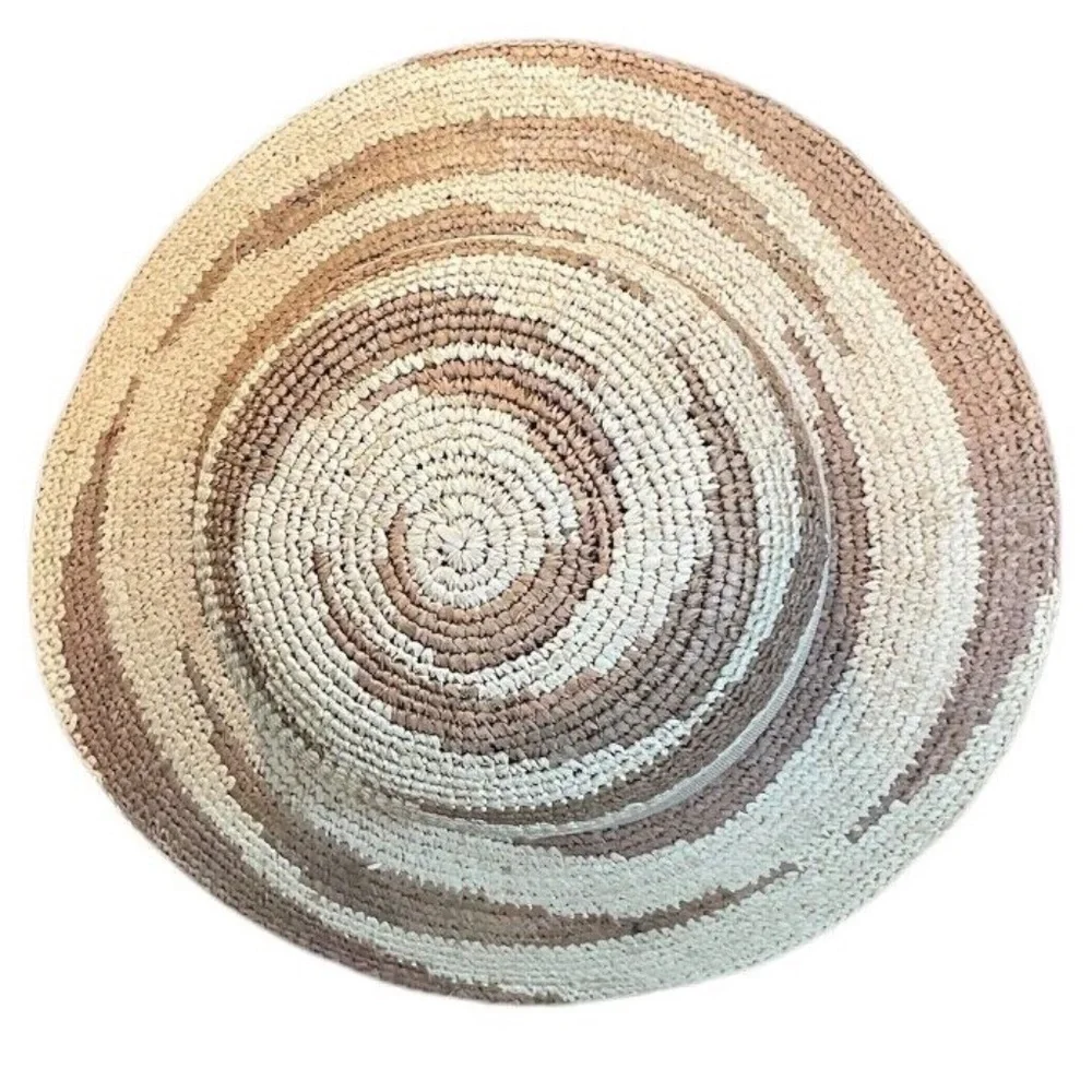 Tirabasso Made In Italy TWO TONES Sun‎ Hat With Ribbon